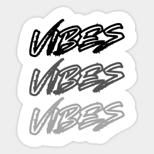 Cool "Vibes" Repeat Text T-Shirt - Modern Aesthetic Urban Style Top - Perfect for Daily Wear - Gift for Trendsetters Sticker